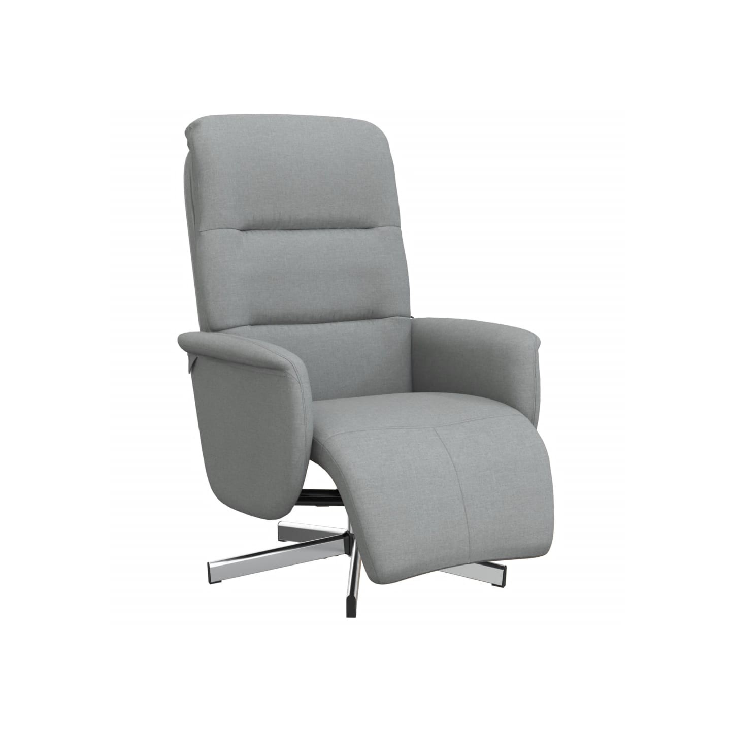 Fauteuil inclinable avec repose-pieds gris clair tissu