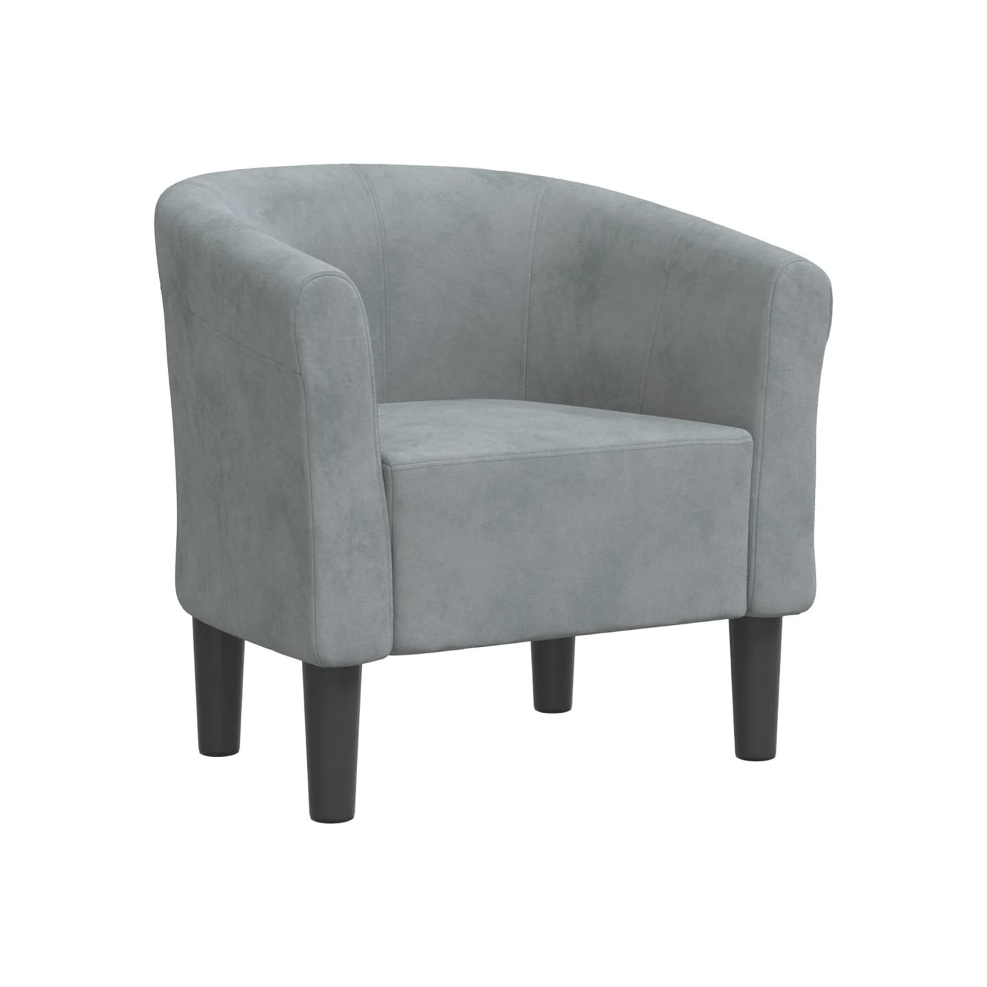 Chaise cabriolet gris foncé velours