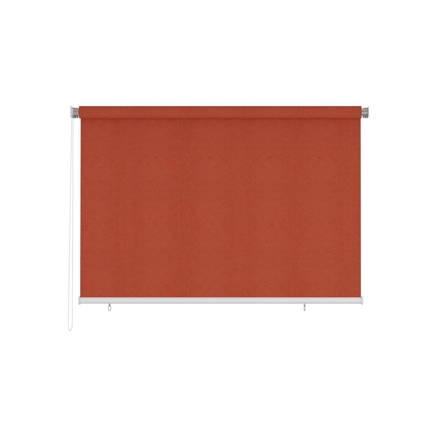 Store roulant d'extérieur 225 (l)x140 (H) cm terre cuite HDPE