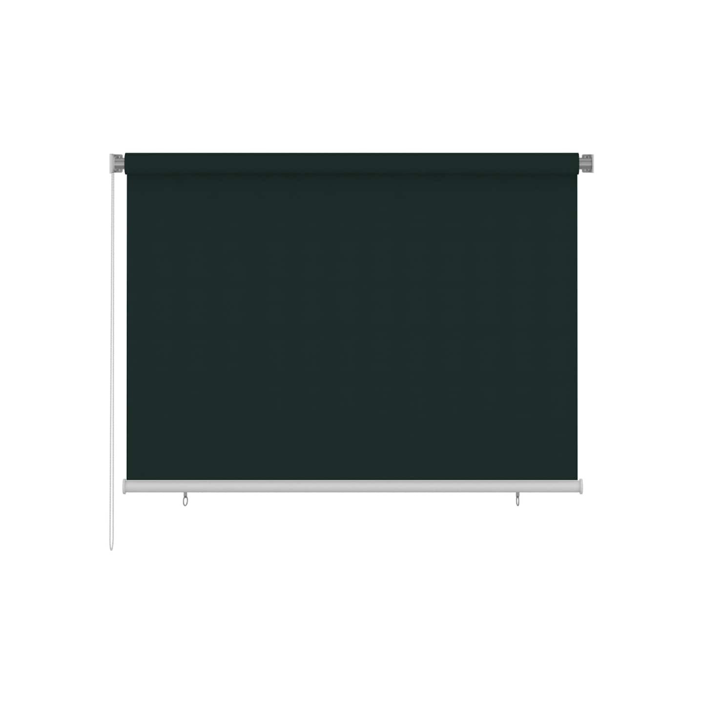 Store roulant d'extérieur 205 (l) x 140 (H) cm vert foncé HDPE