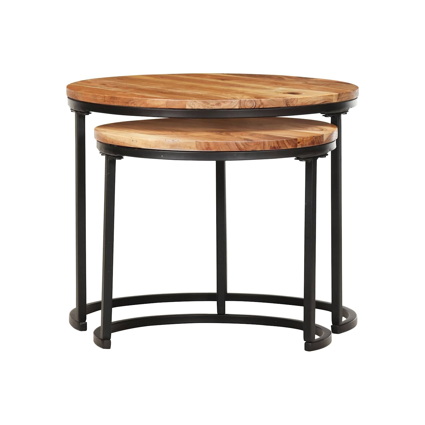Tables gigognes 2 pcs Bois d'acacia massif