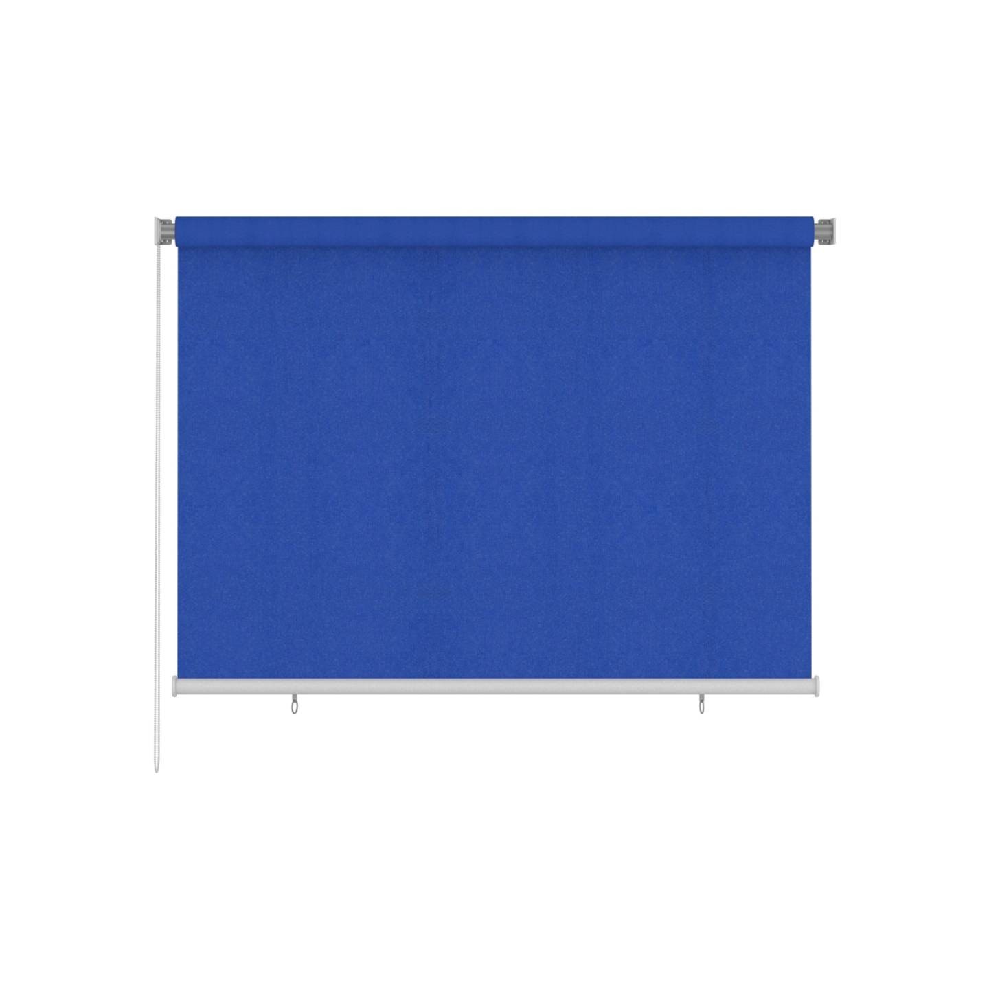 Store roulant d'extérieur 205 (l) x 140 (H) cm bleu HDPE