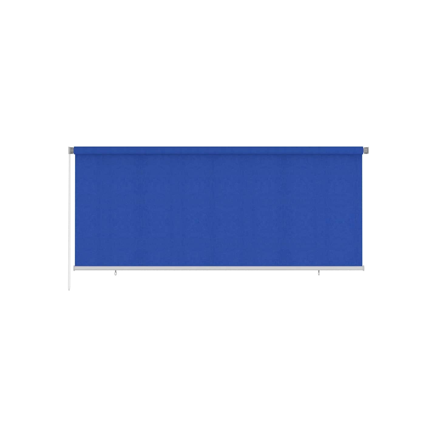 Store roulant d'extérieur 355 (l) x 140 (H) cm bleu HDPE