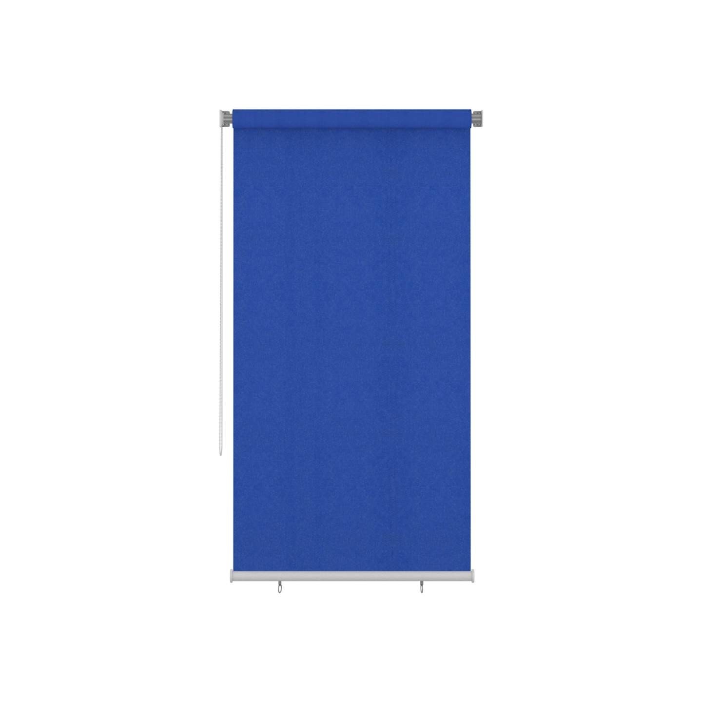 Store roulant d'extérieur 125 (l) x 230 (H) cm bleu HDPE