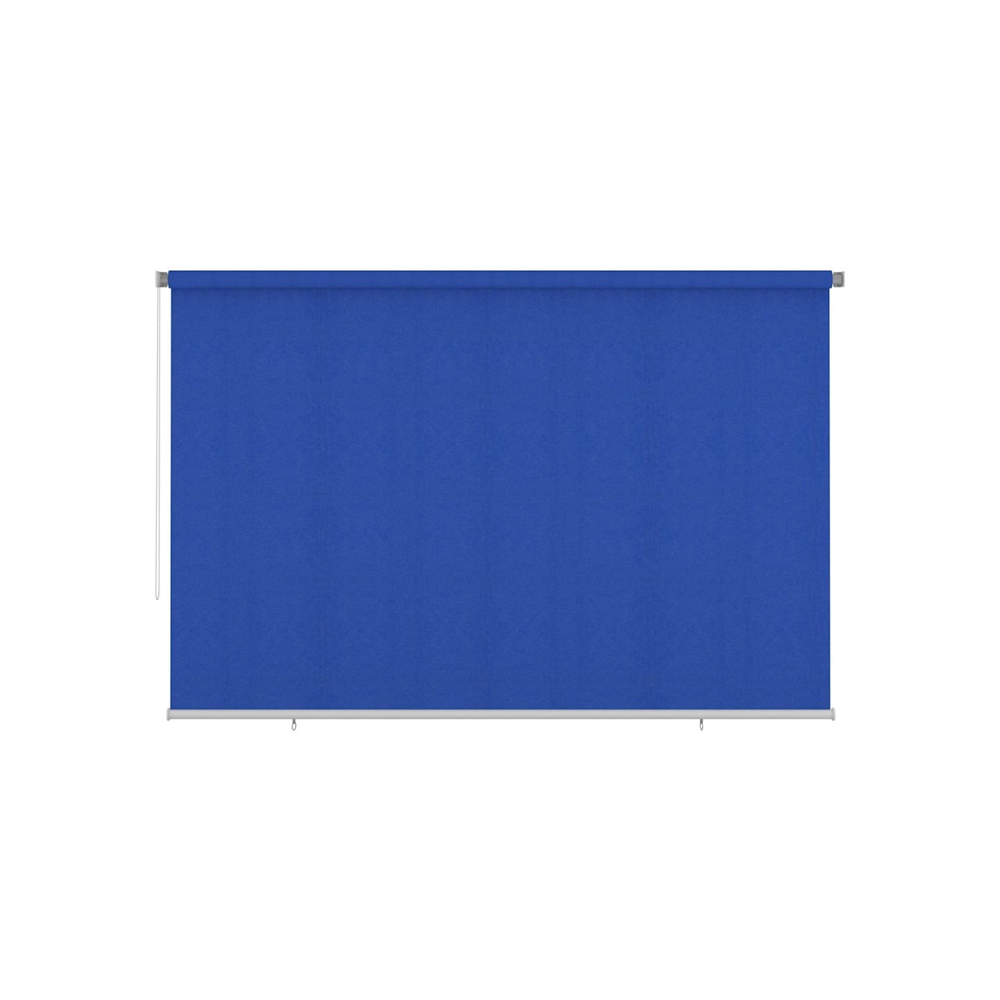 Store roulant d'extérieur 355 (l) x 230 (H) cm bleu HDPE