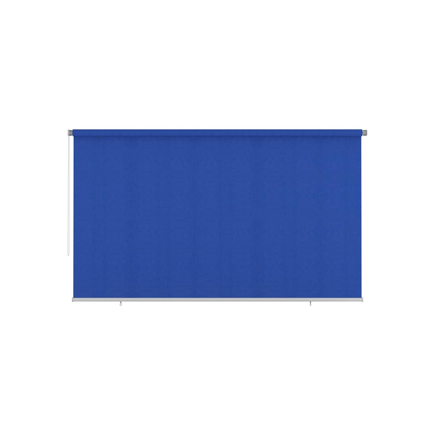 Store roulant d'extérieur 405 (l) x 230 (H) cm bleu HDPE
