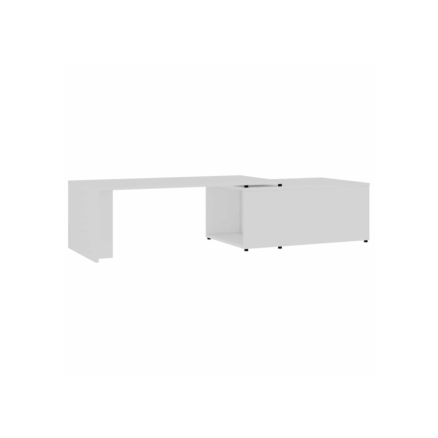 Table basse Blanc 150x50x35 cm Bois d'ingénierie