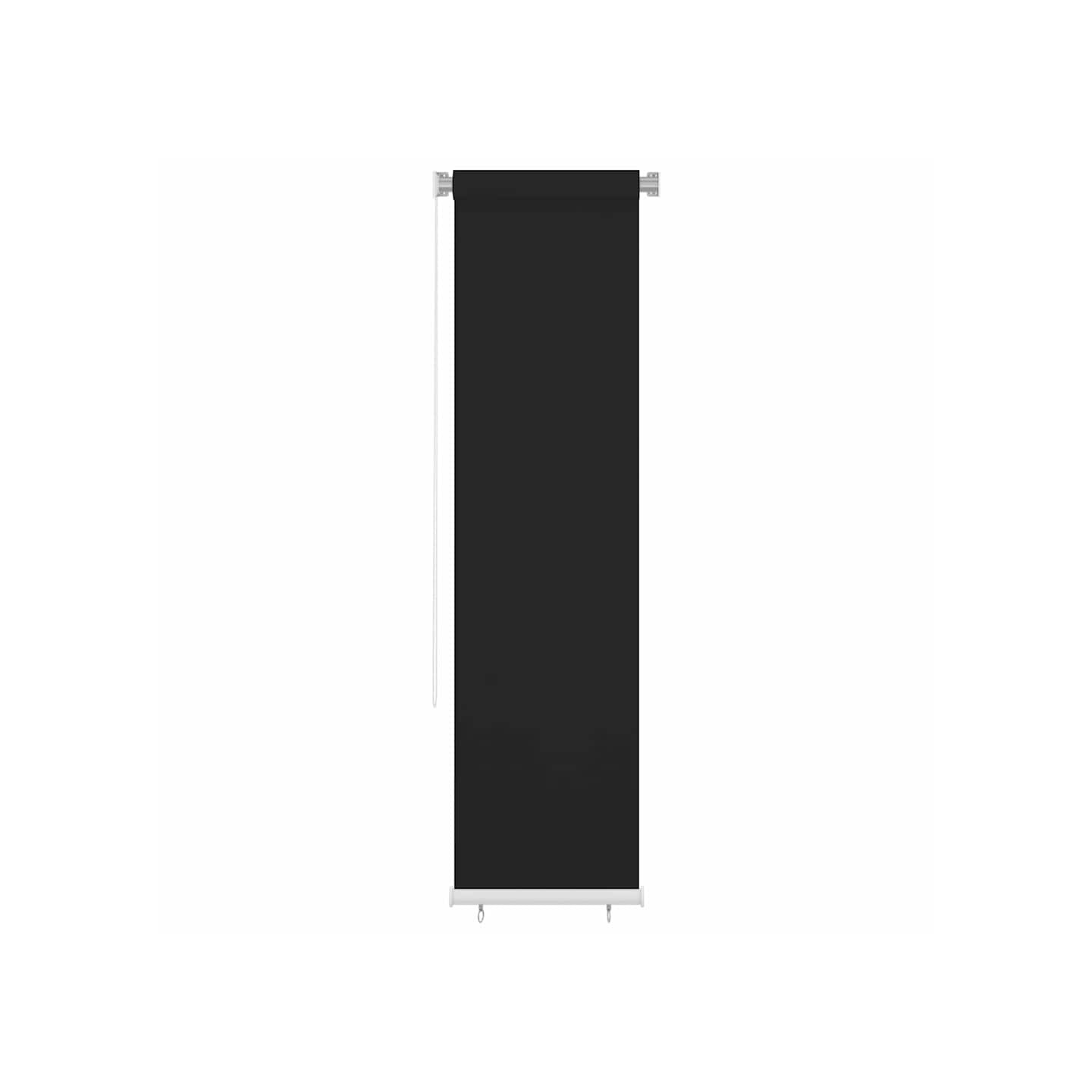 Store roulant d'extérieur 65 (l) x 230 (H) cm HDPE noir