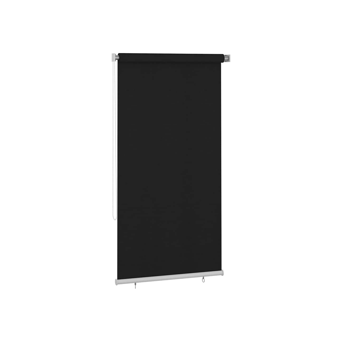 Store roulant d'extérieur 125 (l) x 230 (H) cm noir