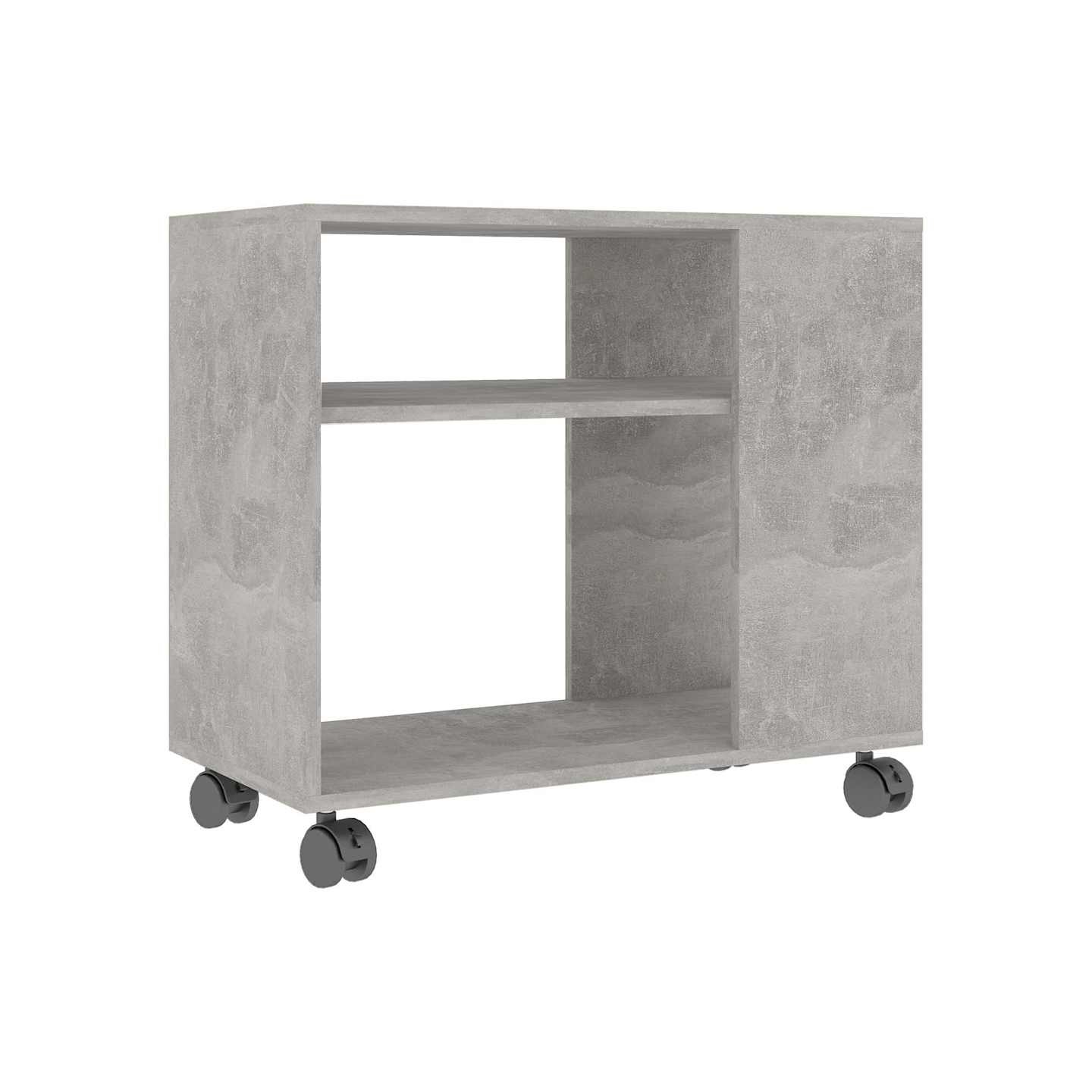Table d'appoint Gris béton 70x35x60,5 cm Bois d'ingénierie