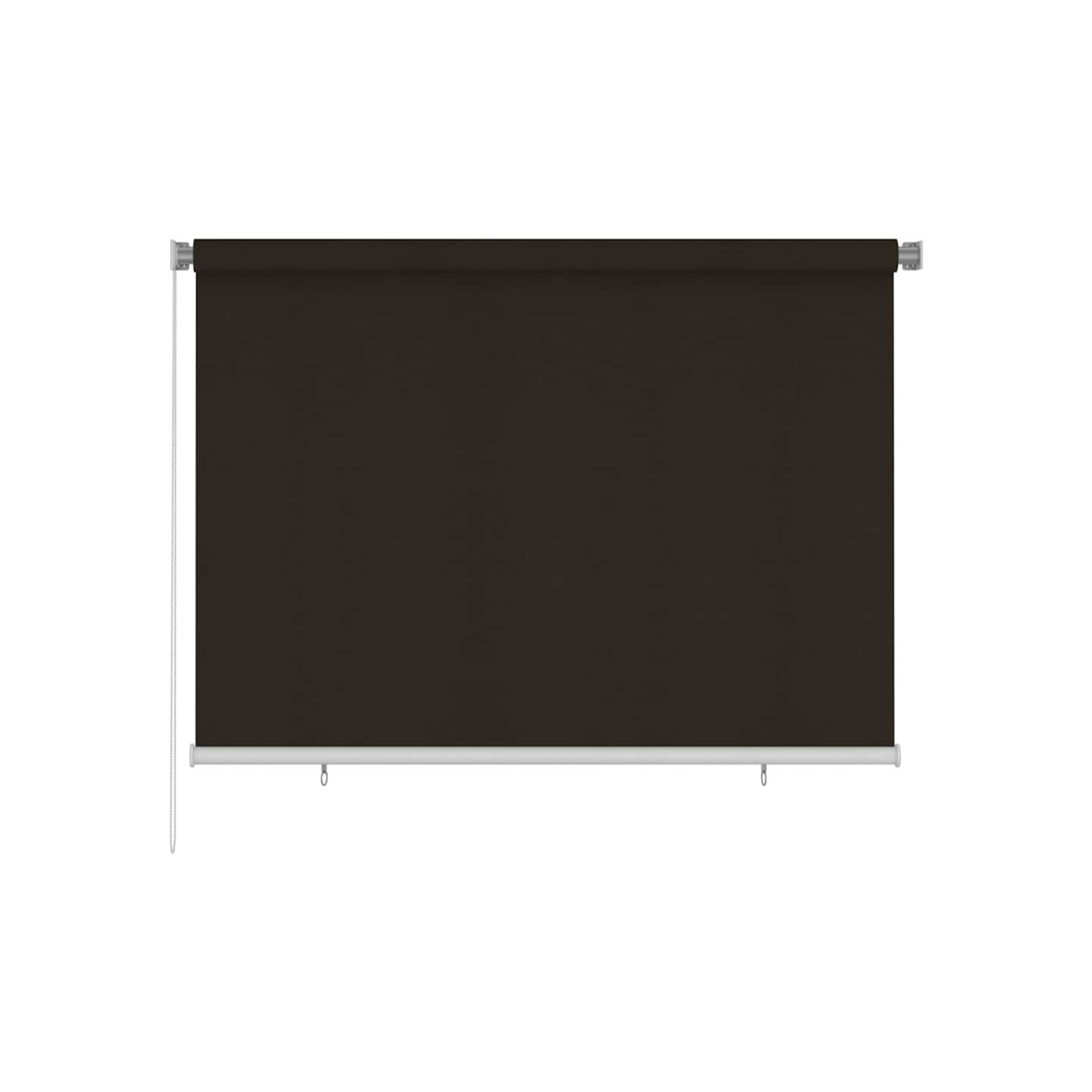 Store roulant d'extérieur 205 (l) x 140 (H) cm marron HDPE