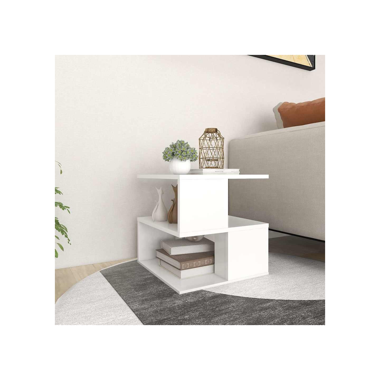 Table d'appoint Blanc 40x40x40 cm Aggloméré