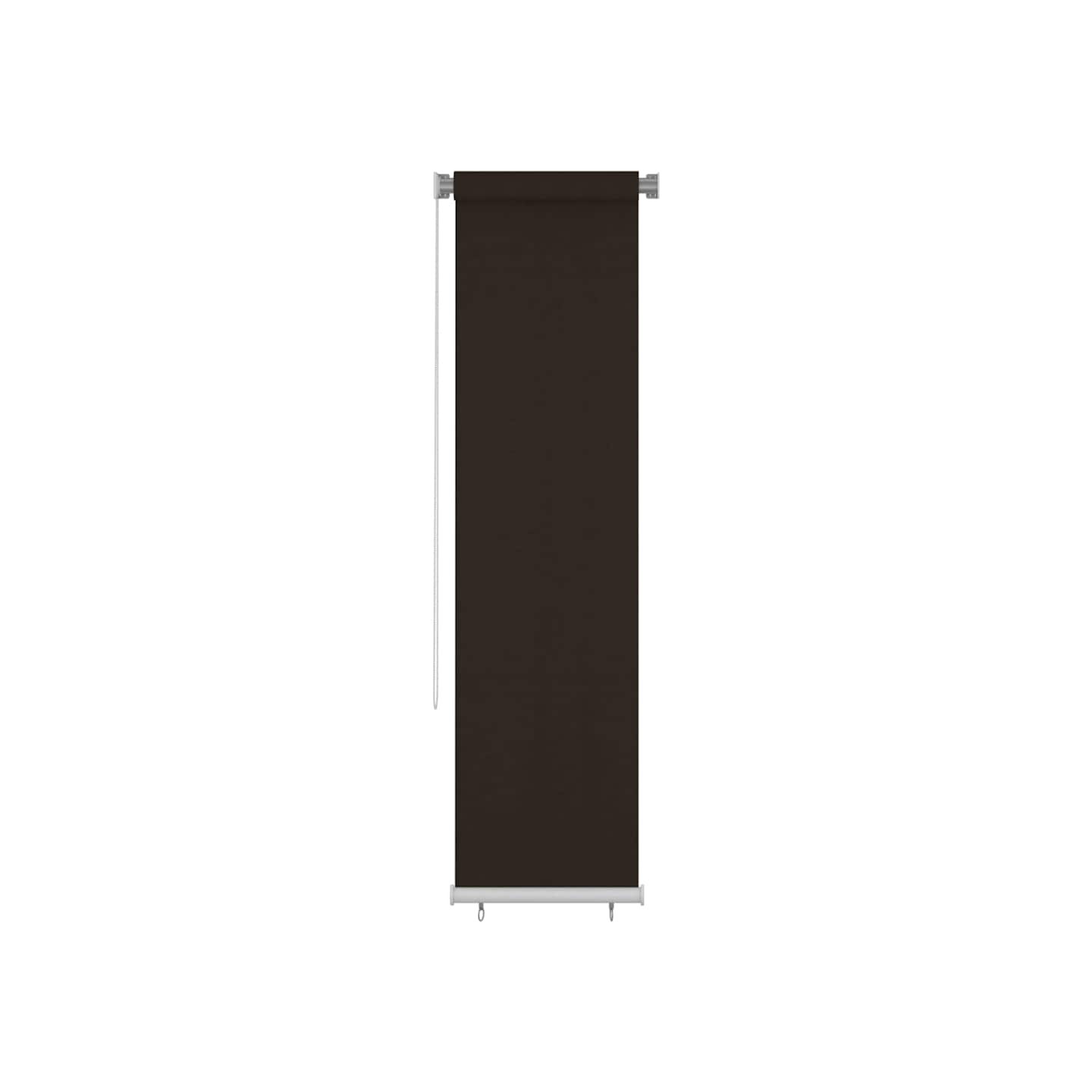 Store roulant d'extérieur 65 (l) x 230 (H) cm HDPE marron