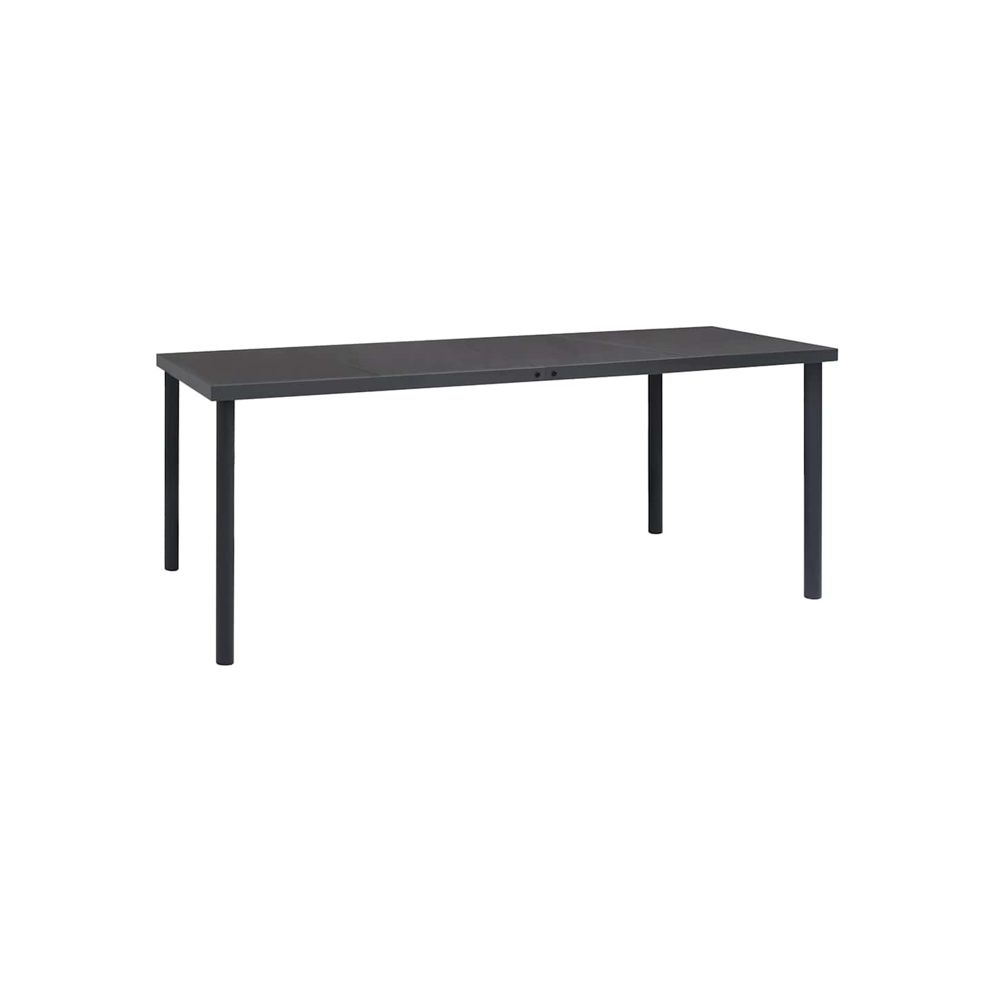 Table à dîner d'extérieur Anthracite 190x90x74 cm Acier