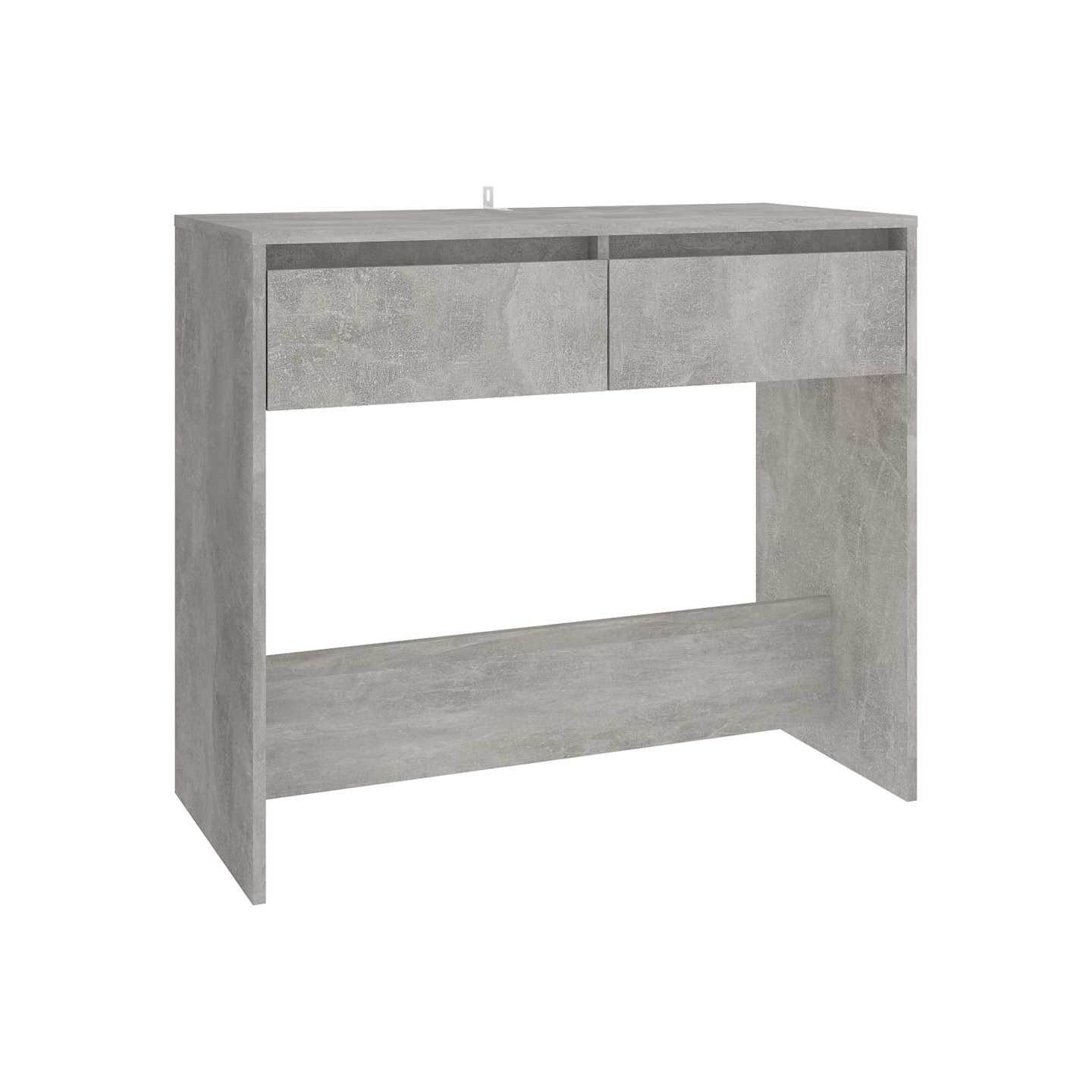 Table console gris béton 89x41x76,5 cm bois d'ingénierie