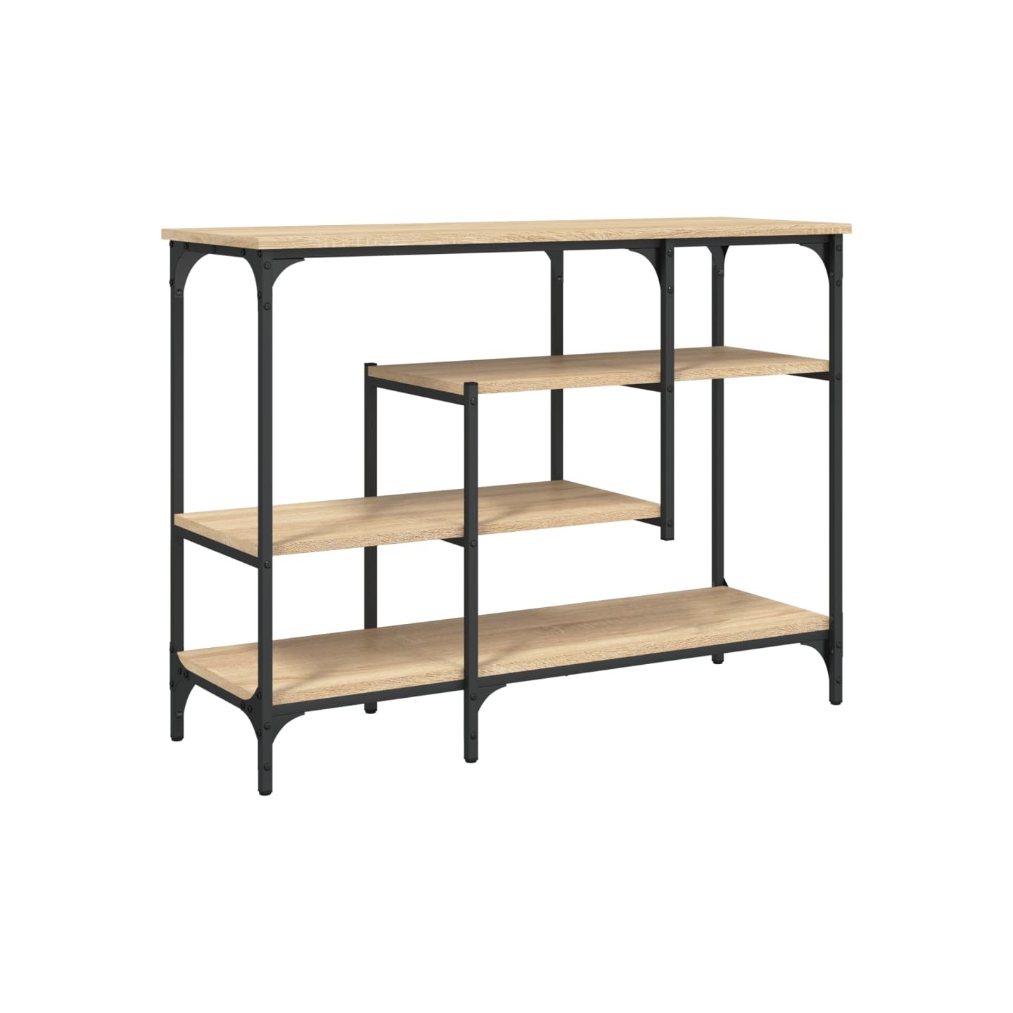 Table console avec étagères chêne sonoma 100x35x75 cm