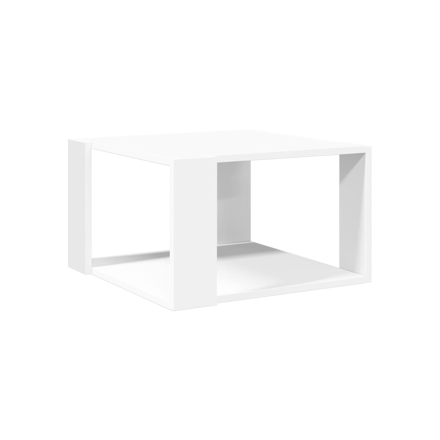 Table basse blanche 51,5 x 51,5 x 30 cm Bois d'ingénierie