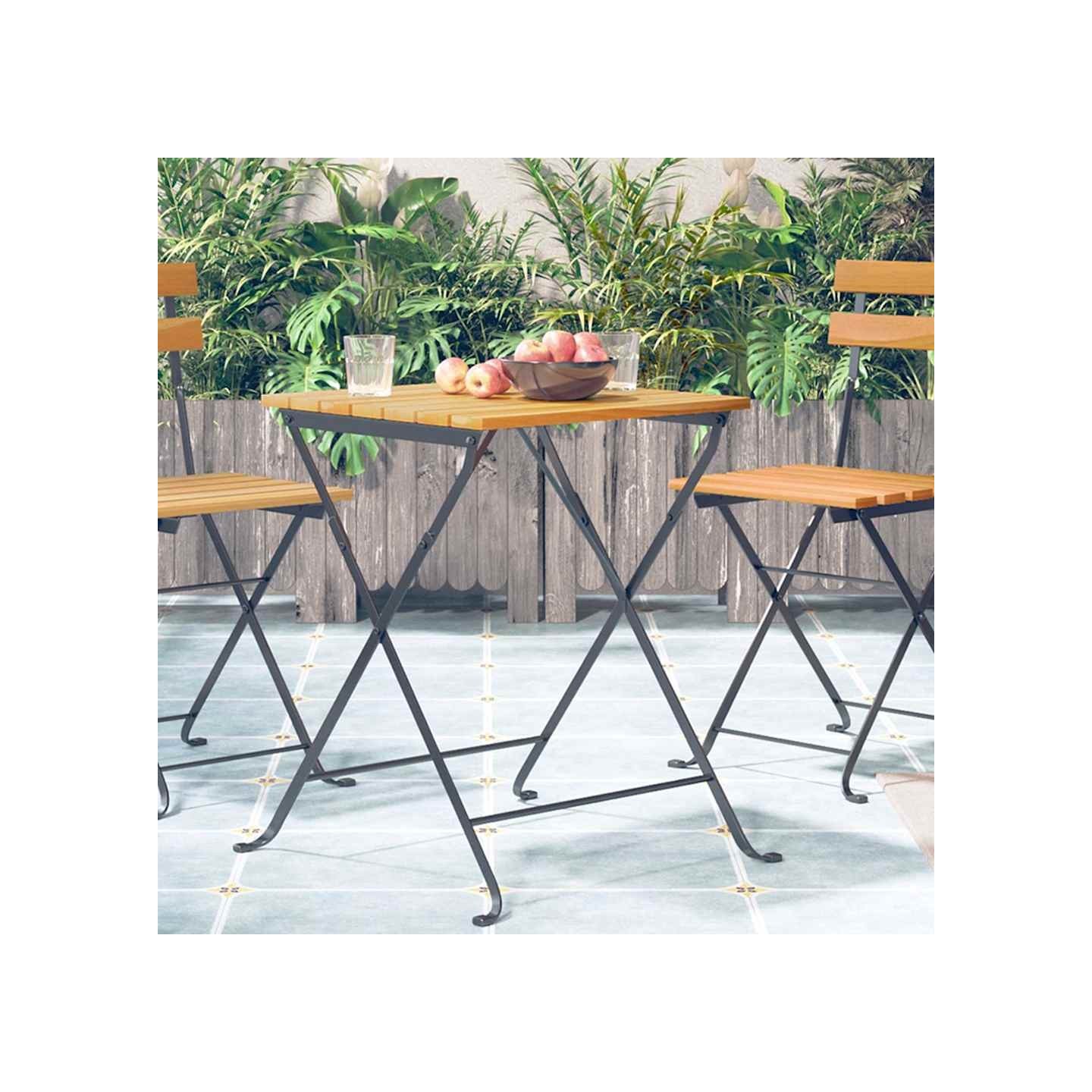 Table de bistro 55x54x71 cm Bois d'acacia massif