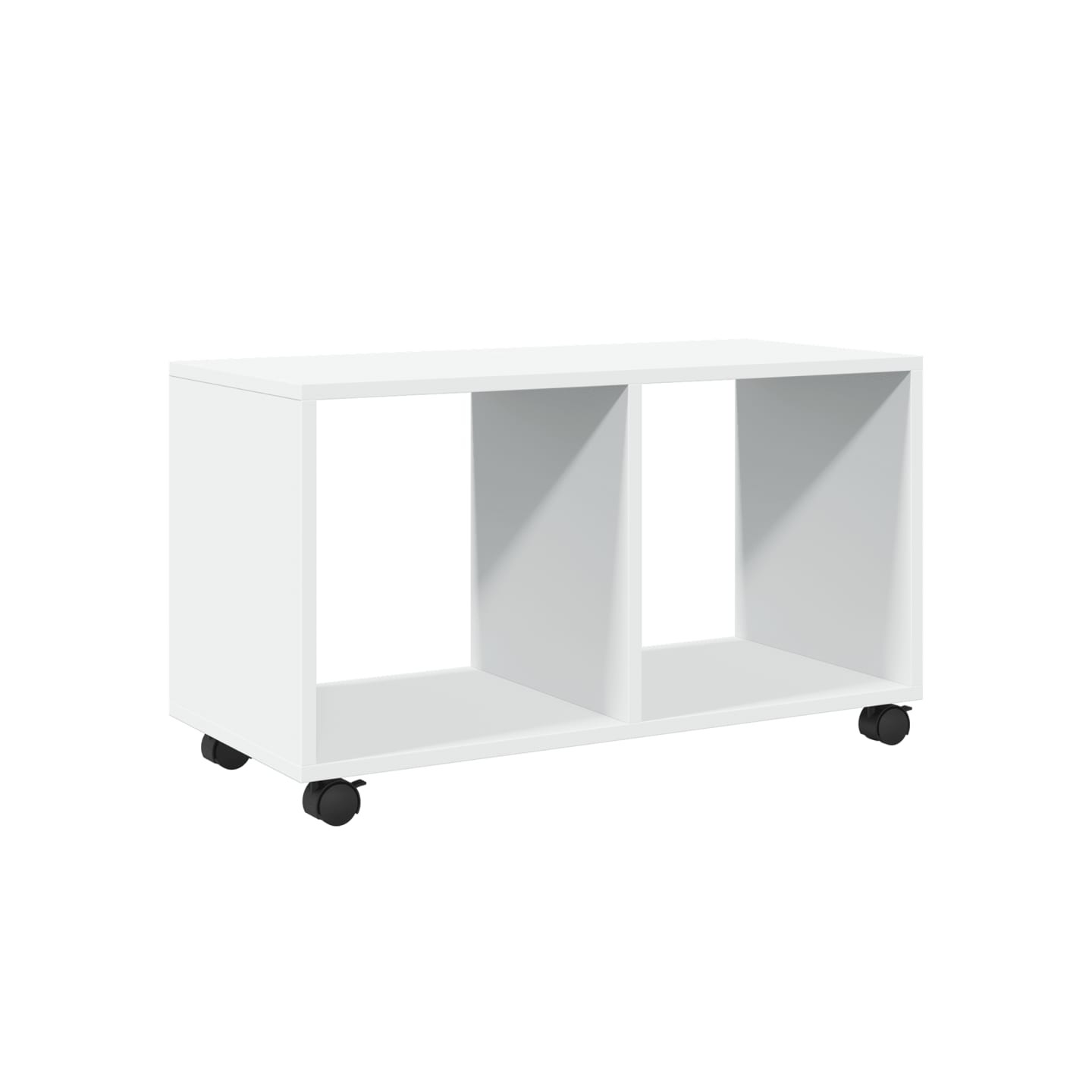 Armoire à roulettes blanc 72x33x42,5 cm bois d'ingénierie