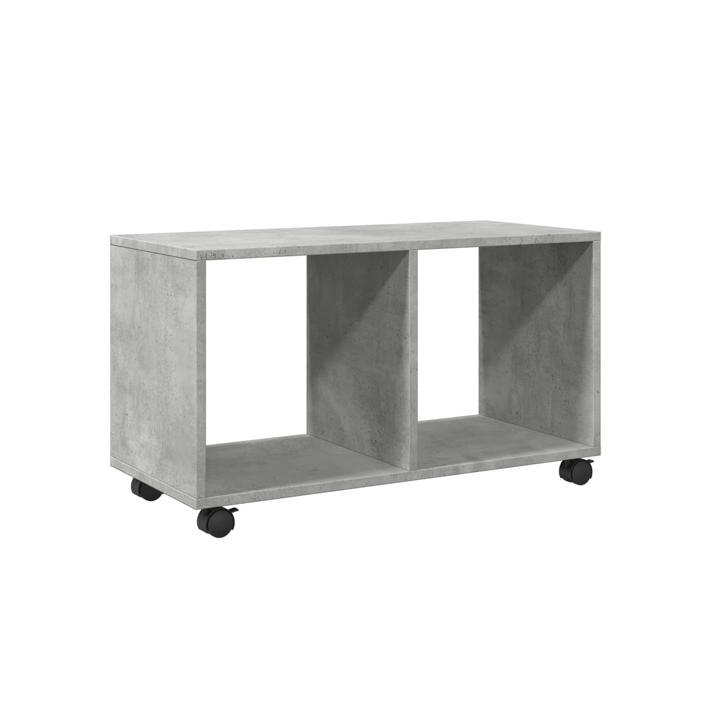 Armoire à roulettes gris béton 72x33x42,5 cm bois d’ingénierie