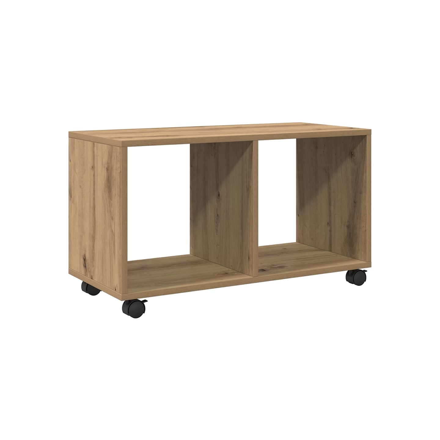 Armoire à roulettes chêne artisanal bois d'ingénierie