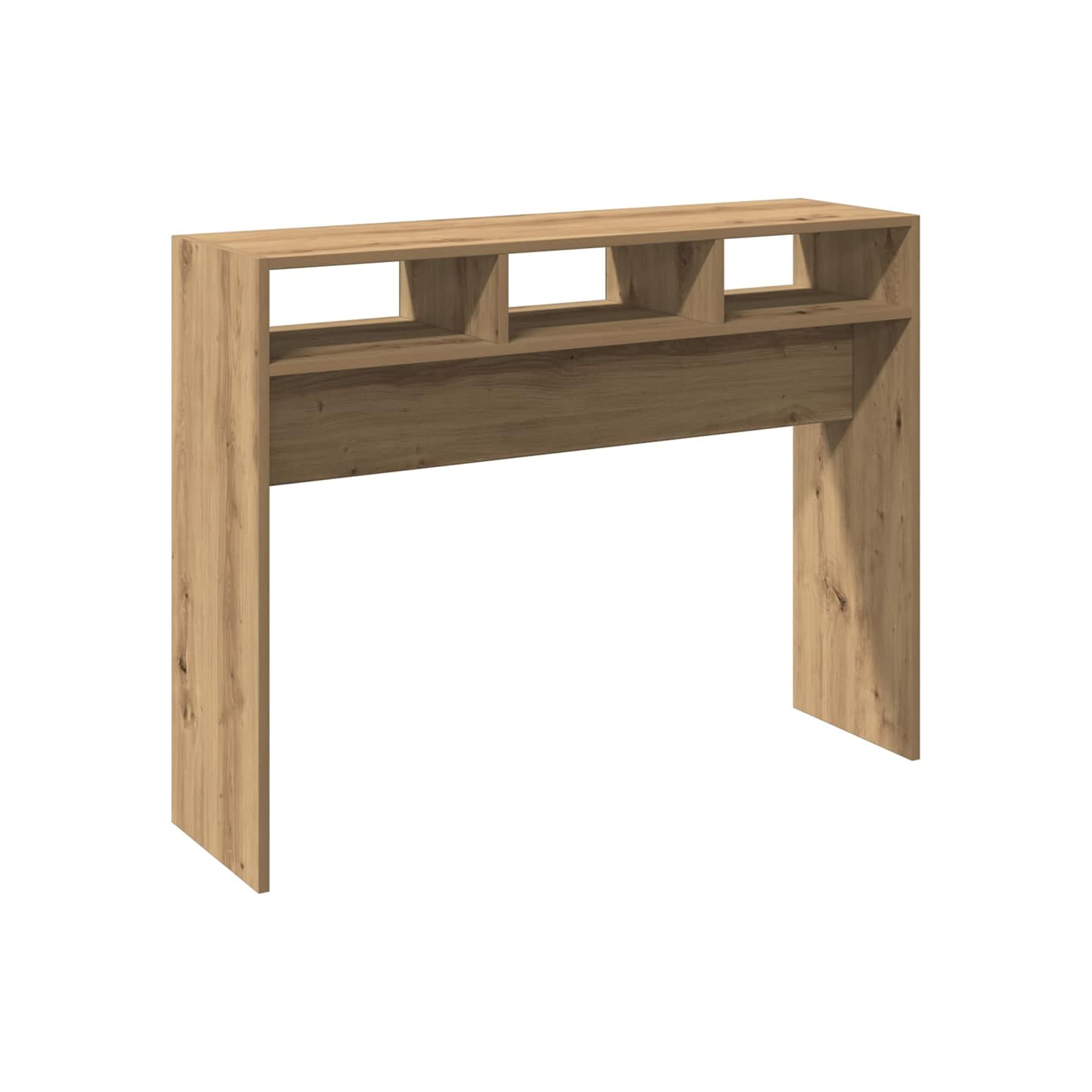 Table console chêne artisanal 105x30x80 cm bois d'ingénierie