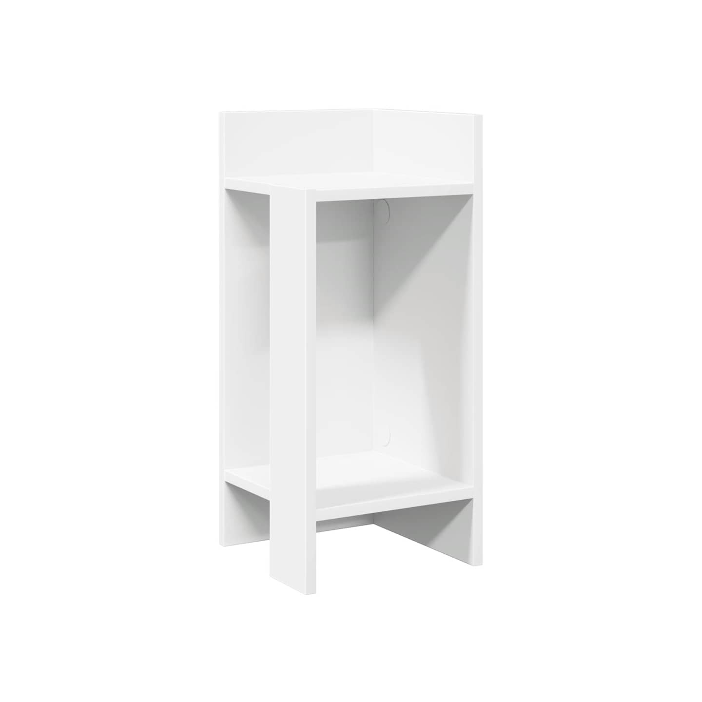 Table d'appoint avec étagère blanc 25,5x27x60 cm