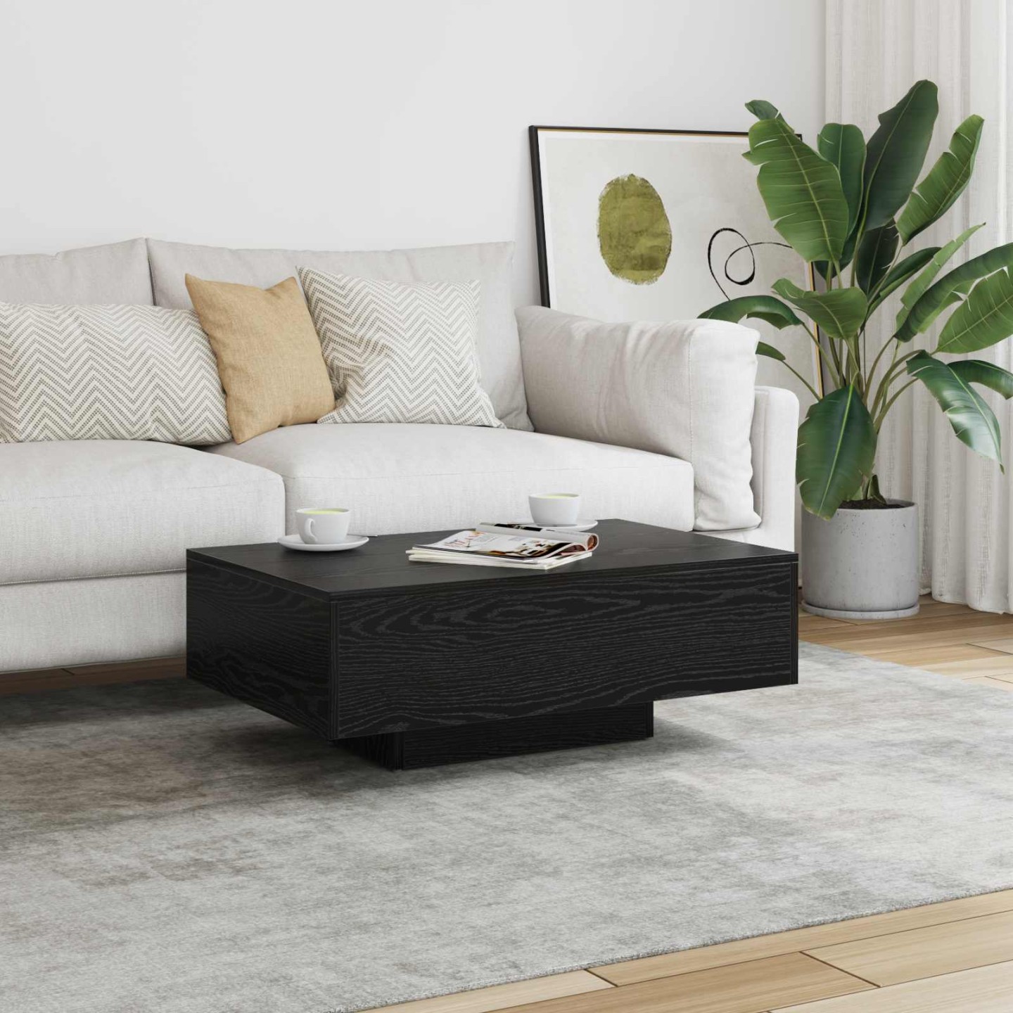 Table basse Chêne noir 85 x 55 x 31 cm