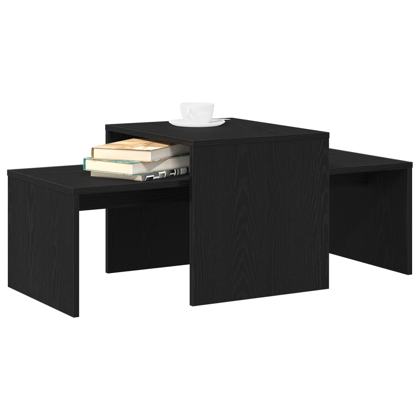 Tables gigognes Chêne noir 100 x 48 x 40 cm Bois d'ingénierie