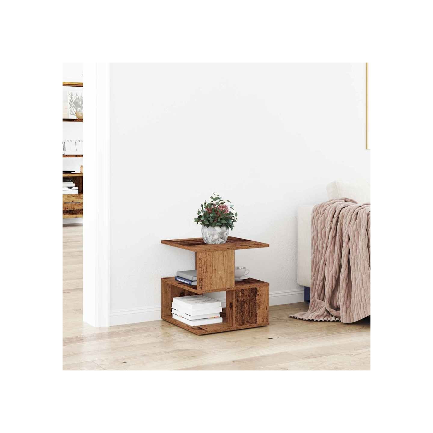 Table d'appoint Bois Ancien 40 x 40 x 40 cm Bois d'ingénierie