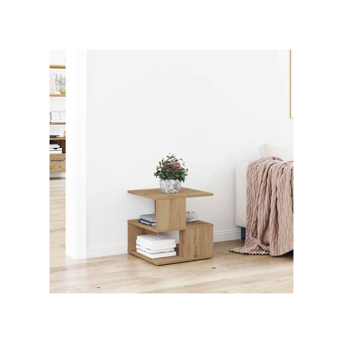 Table d'appoint Chêne artisanal 40 x 40 x 40 cm
