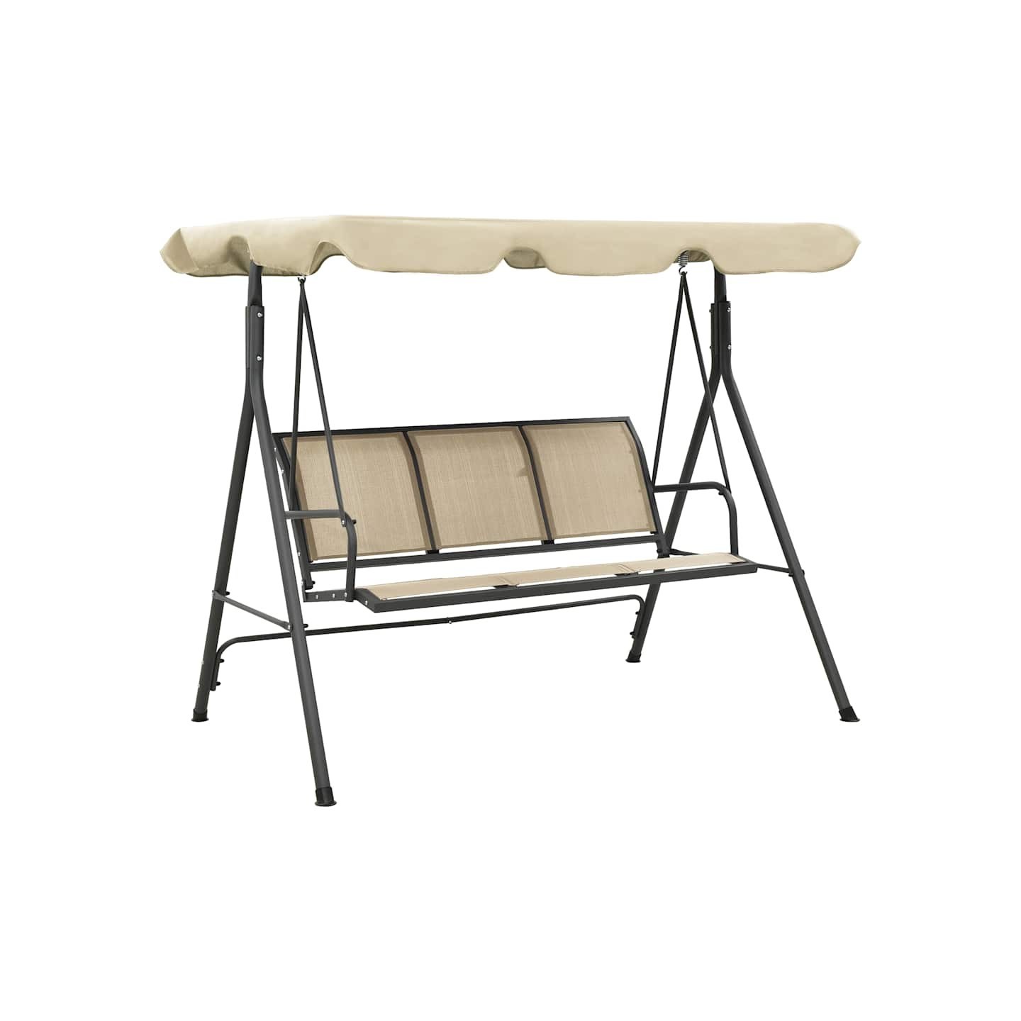 Balancelle de jardin avec baldaquin Anthracite et sable