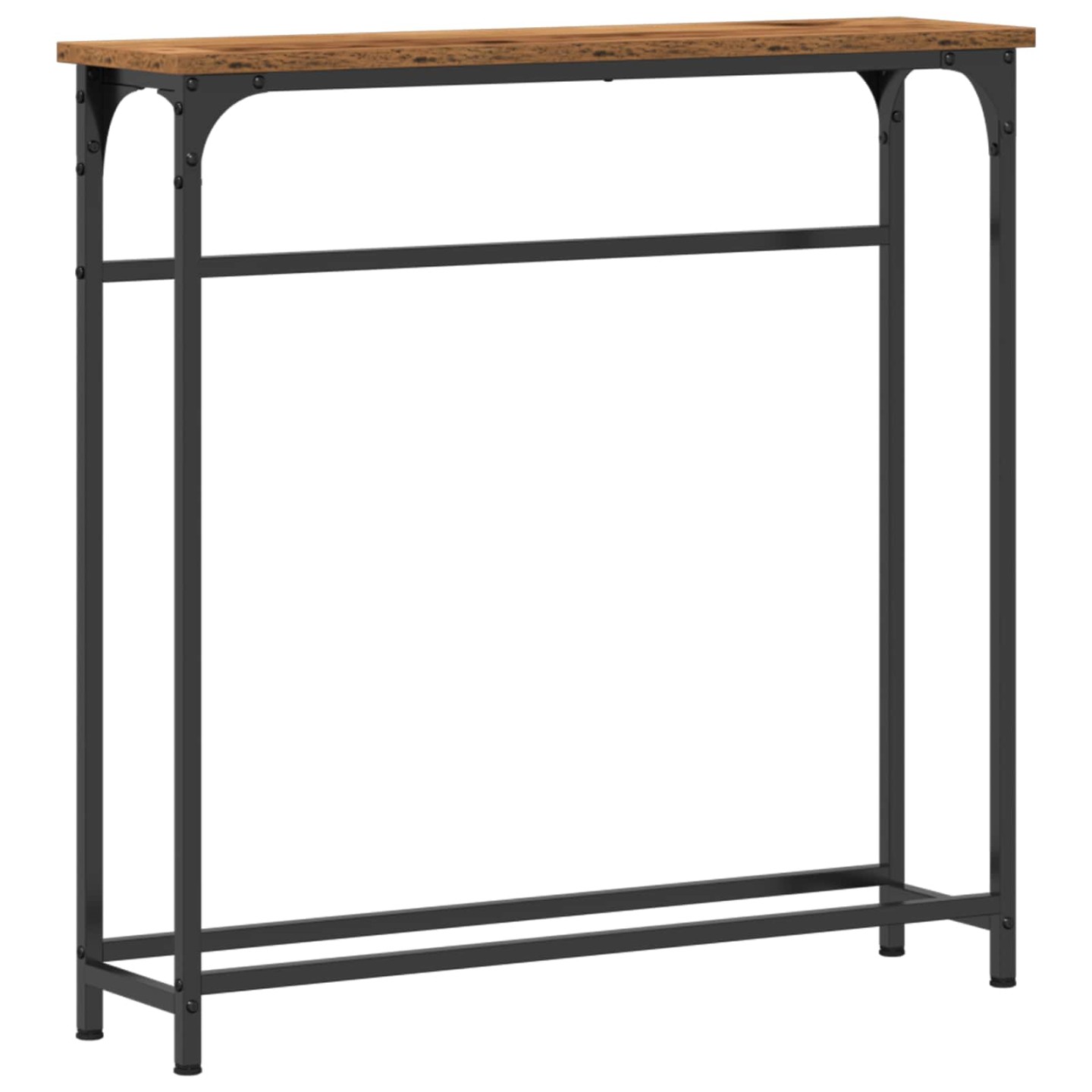 Table console Bois ancien 75 x 19,5 x 75 cm Bois d'ingénierie