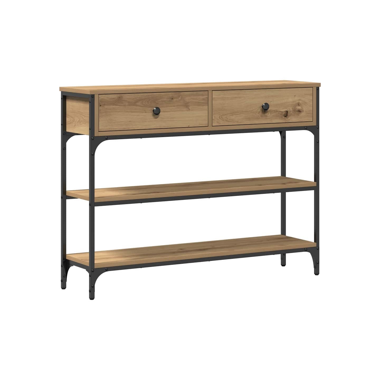 Table console Chêne artisanal 100 x 25 x 75 cm