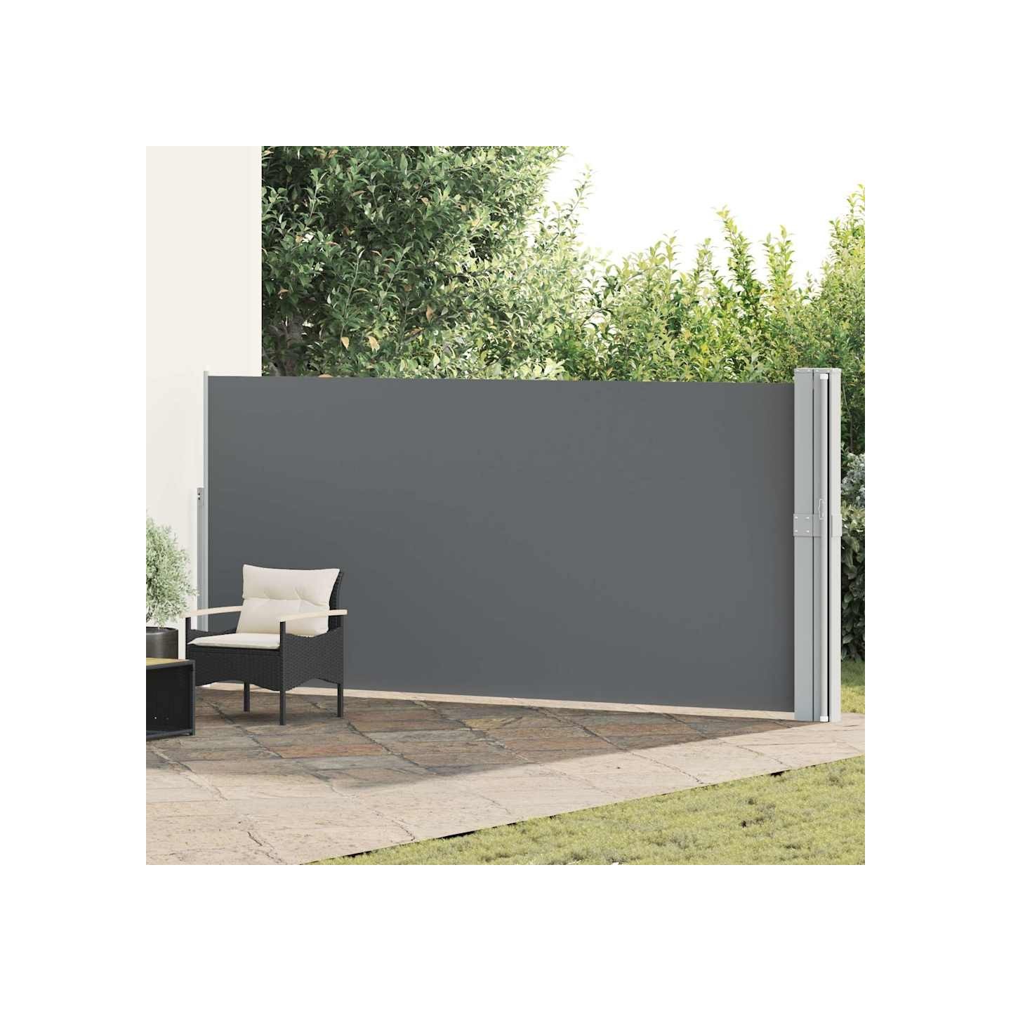 Auvent latéral rétractable de patio 170x1200 cm Anthracite