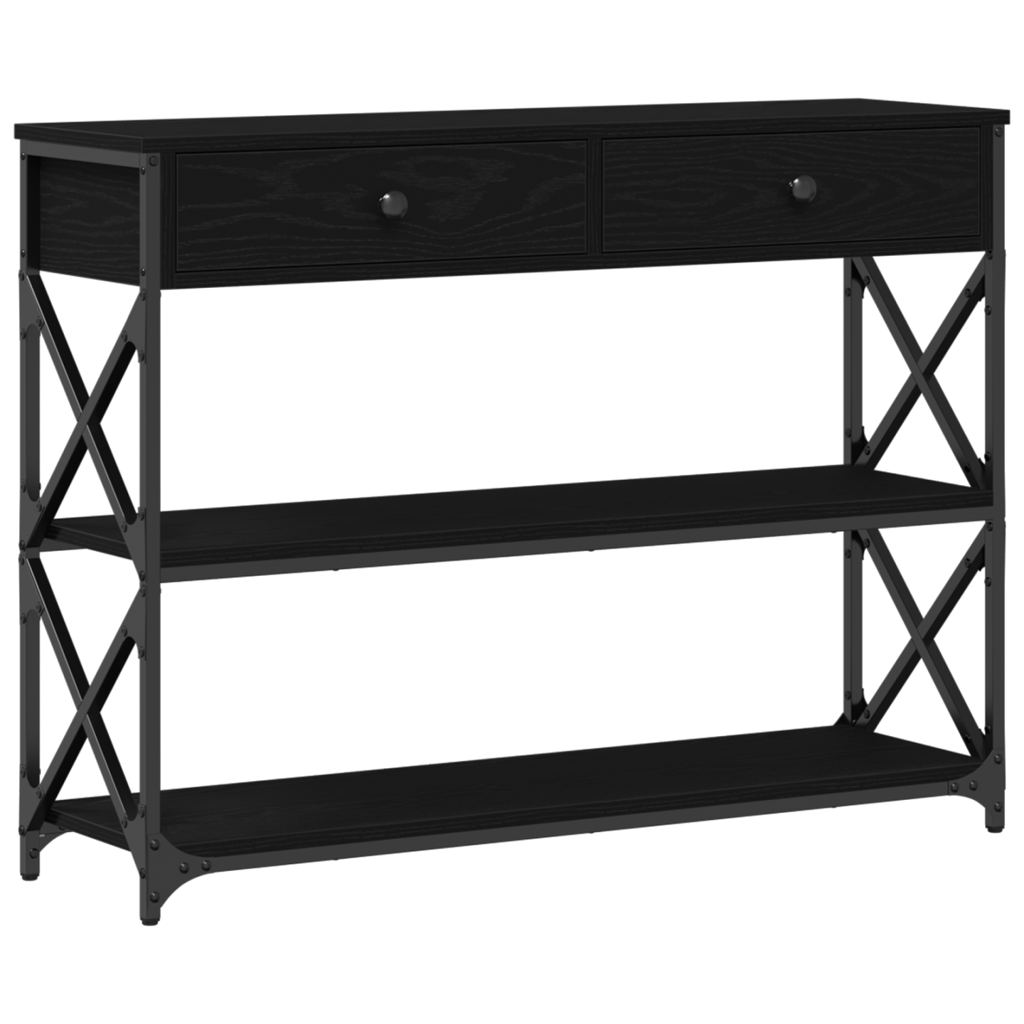 Table Console Chêne noir 100 x 28 x 75 cm