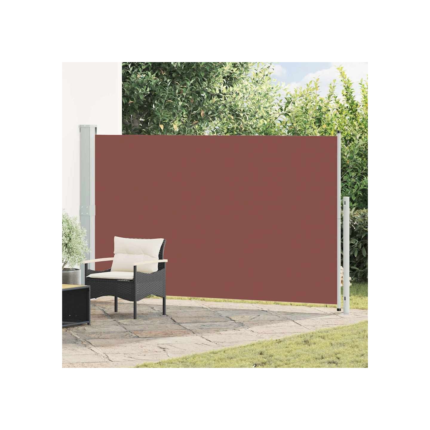 Auvent latéral rétractable de patio 180x314 cm Marron