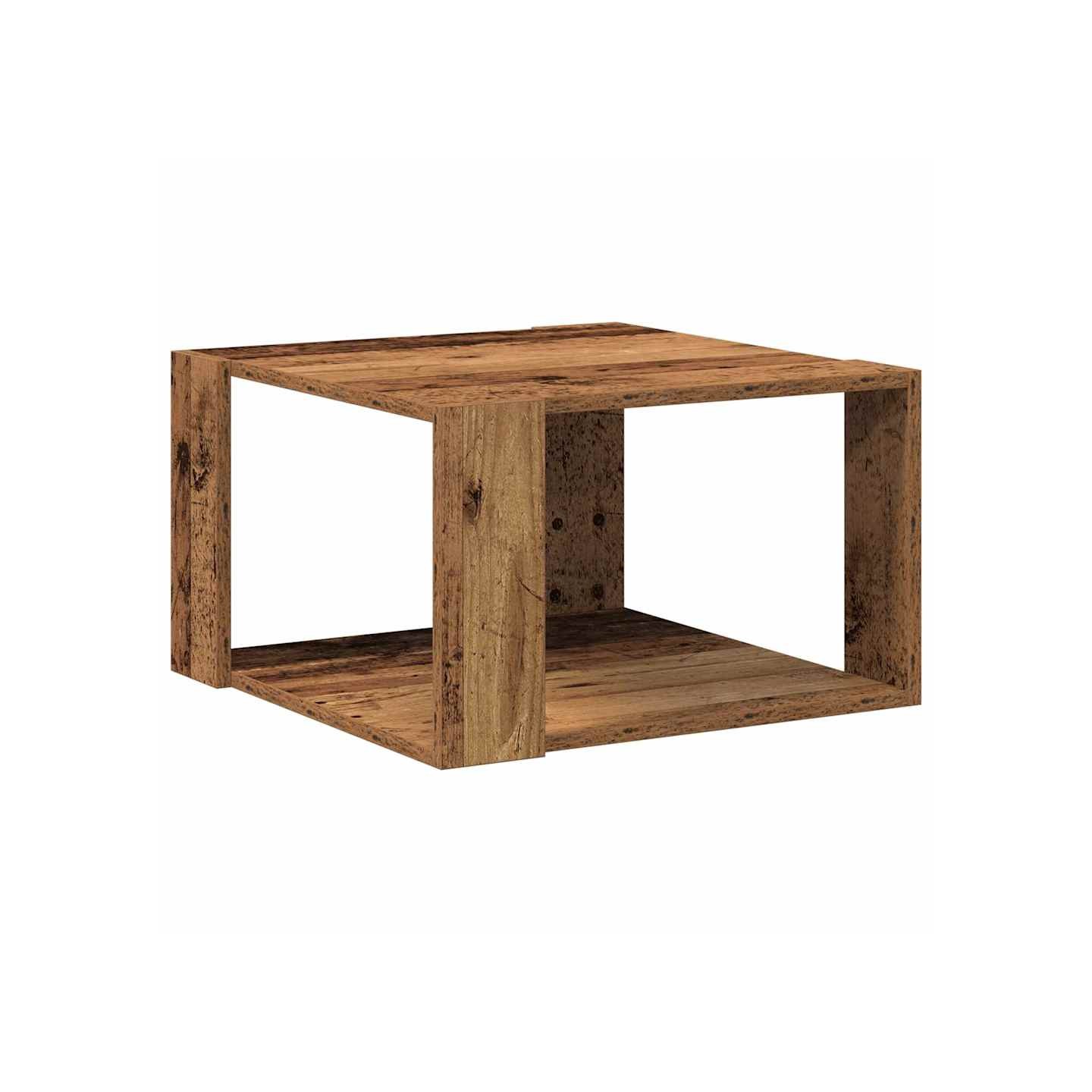Table basse Bois Ancien 51,5 x 51,5 x 30 cm Bois d'ingénierie