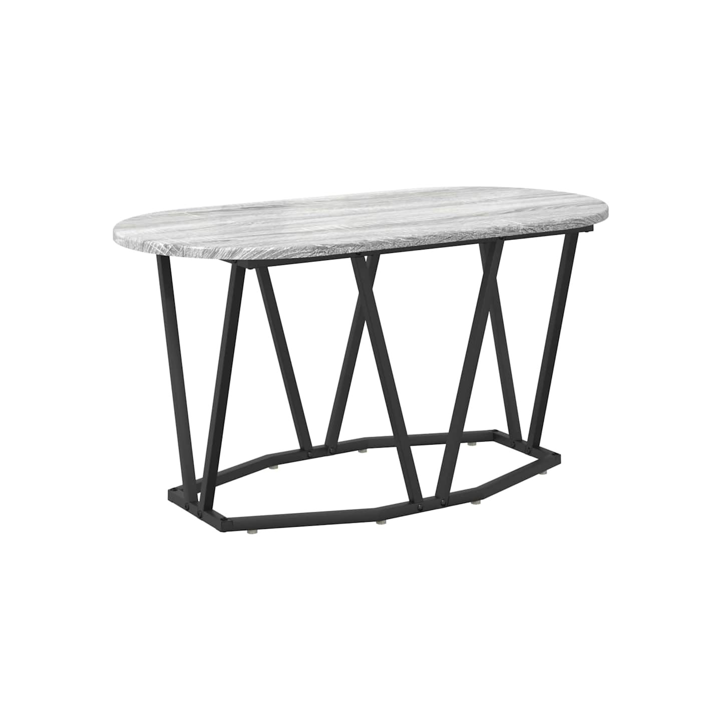 Table basse Gris 80 x 40 x 40.5 cm Bois d'ingénierie et métal