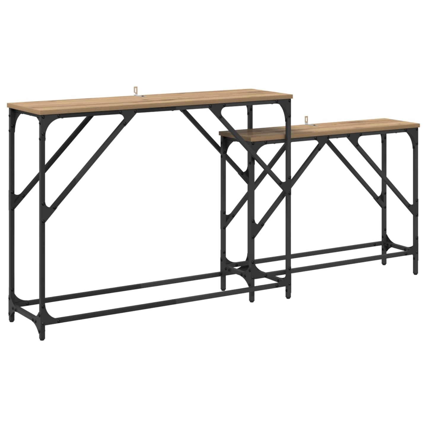 Table console 2 pc Chêne artisanal 100 x 28 x 75 cm