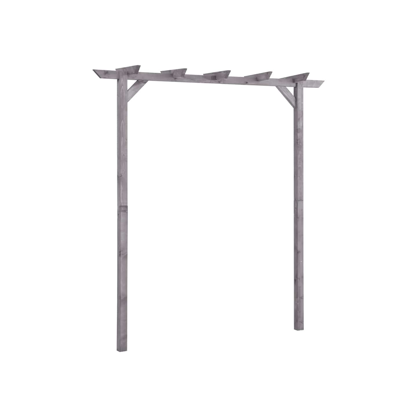 Pergola de jardin Gris 200x40x205 cm Bois de pin imprégné