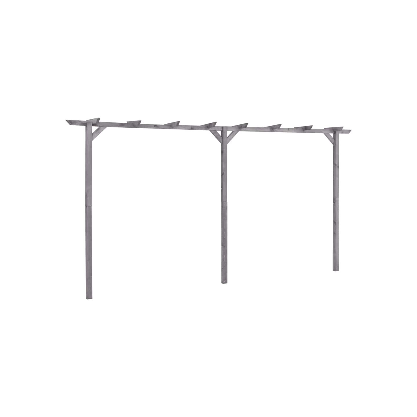 Pergola de jardin Gris 400x40x205 cm Bois de pin imprégné