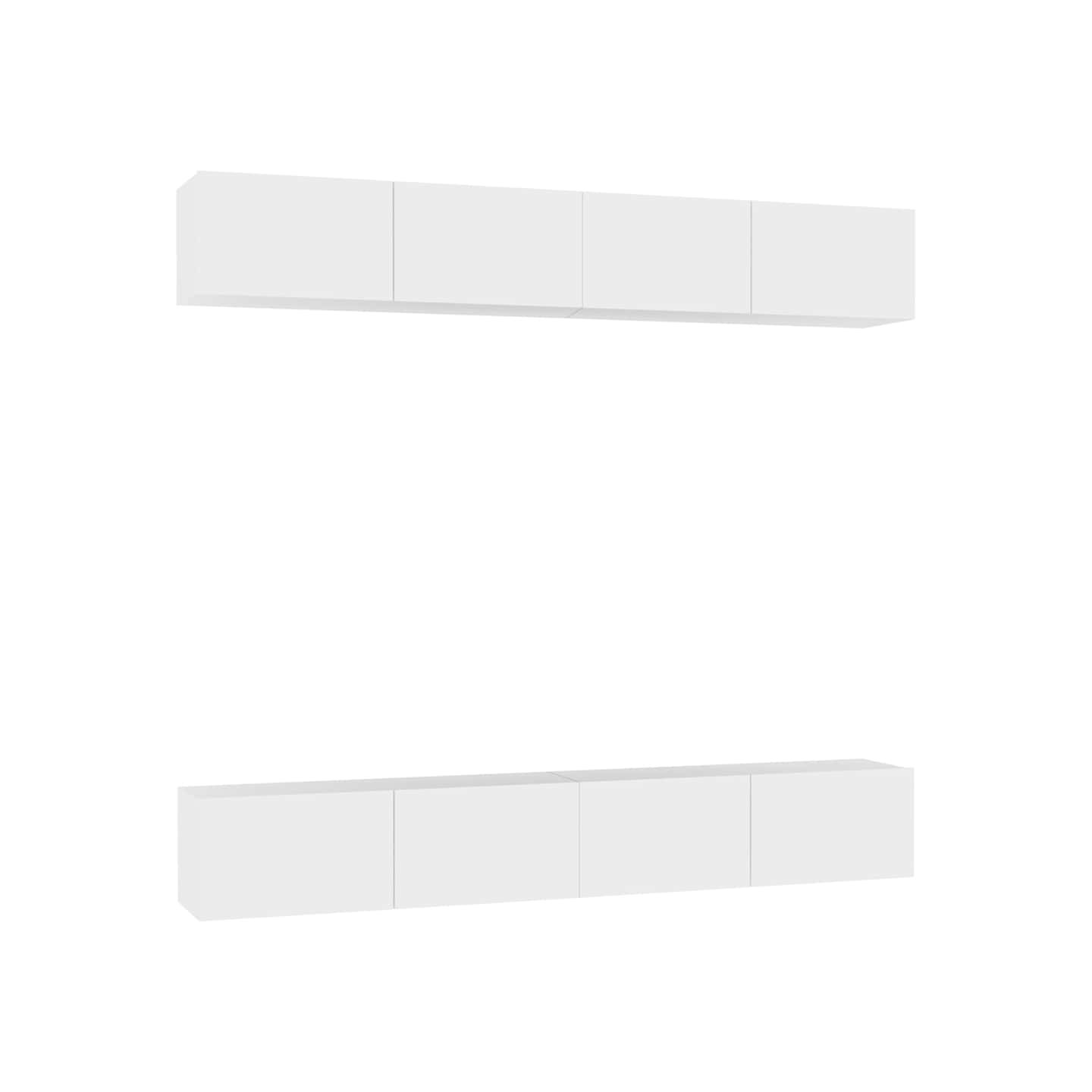 Meubles TV 4 pcs Blanc 100x30x30 cm Bois d'ingénierie