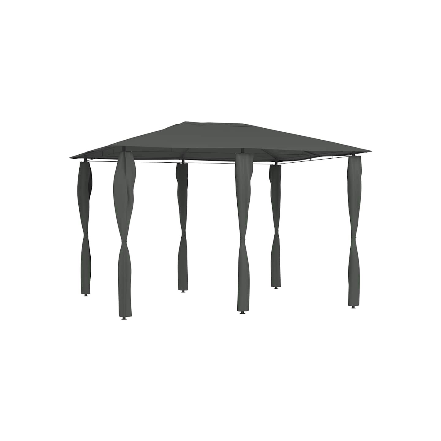 Belvédère à revêtement de poteaux 3x4x2,6 m Anthracite 160 g/m²