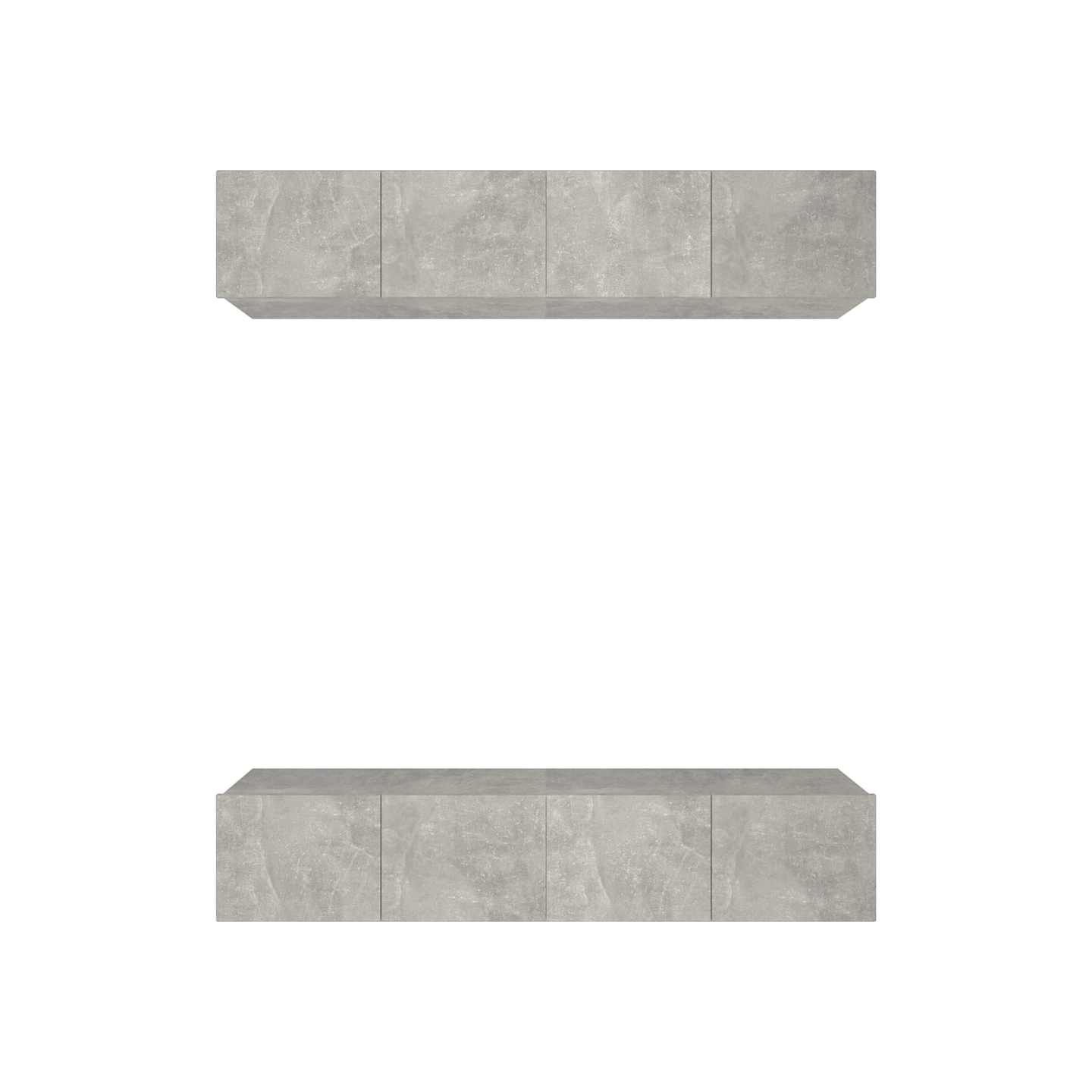 Meubles TV 4 pcs gris béton 80x30x30 cm bois d'ingénierie