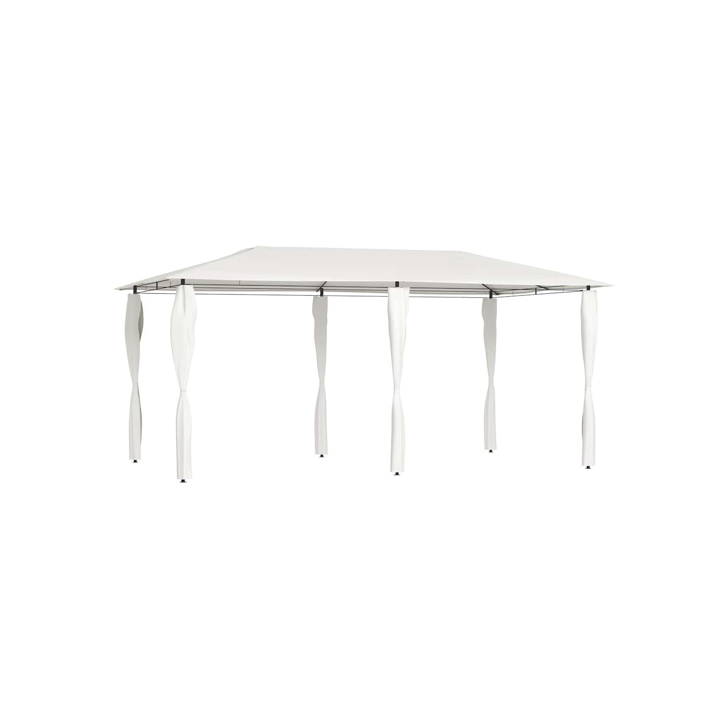 Belvédère avec revêtement de poteaux 2,98x5,3x2,59 m 160 g/m²