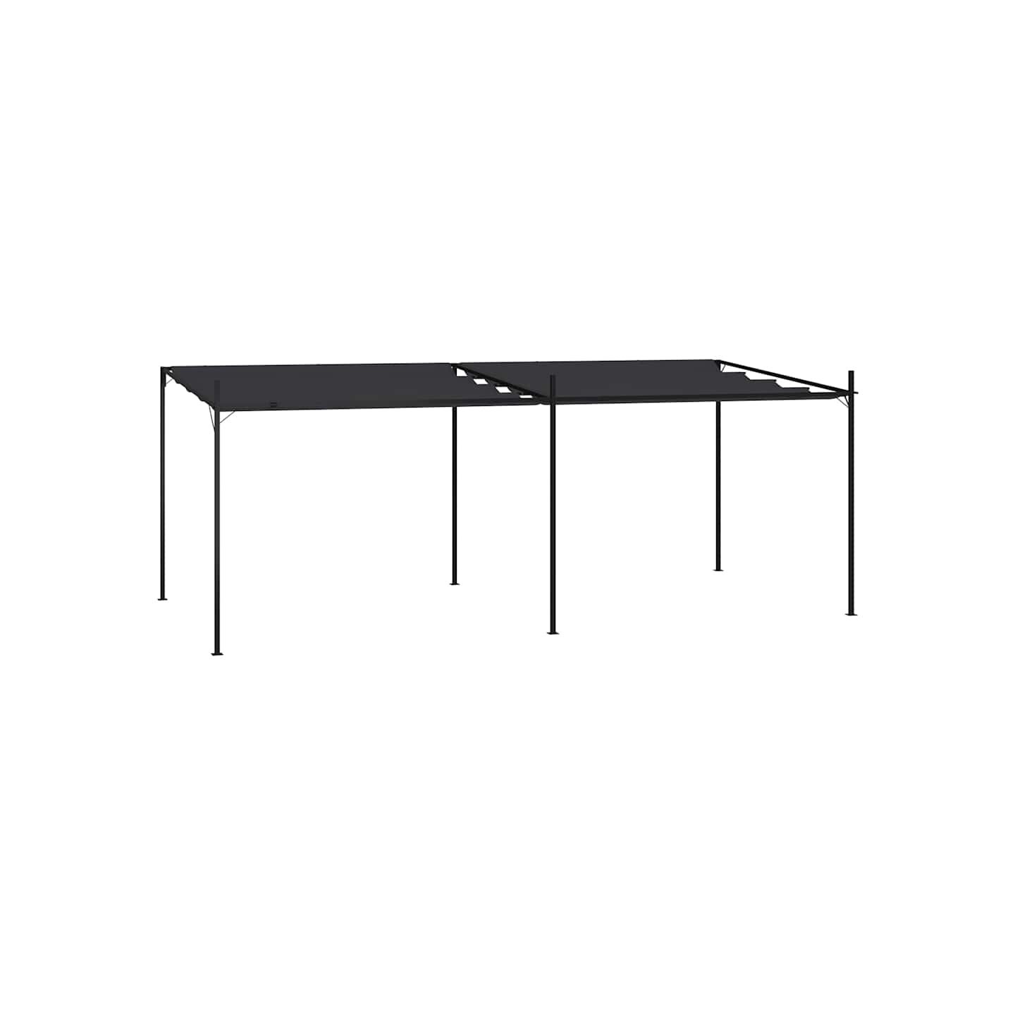 Belvédère avec toit rétractable 600x300x233 cm Anthracite