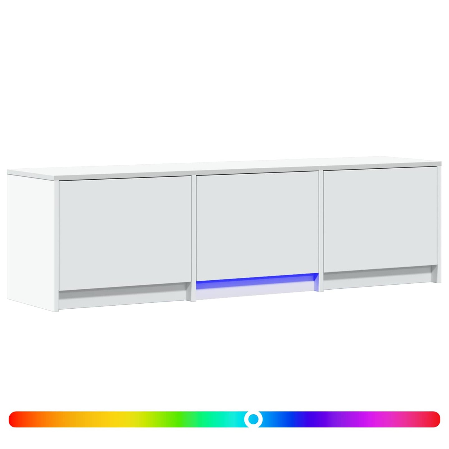 TV Cabinet with LED 140 x 34 x 40 cm Blanc Bois d’ingénierie
