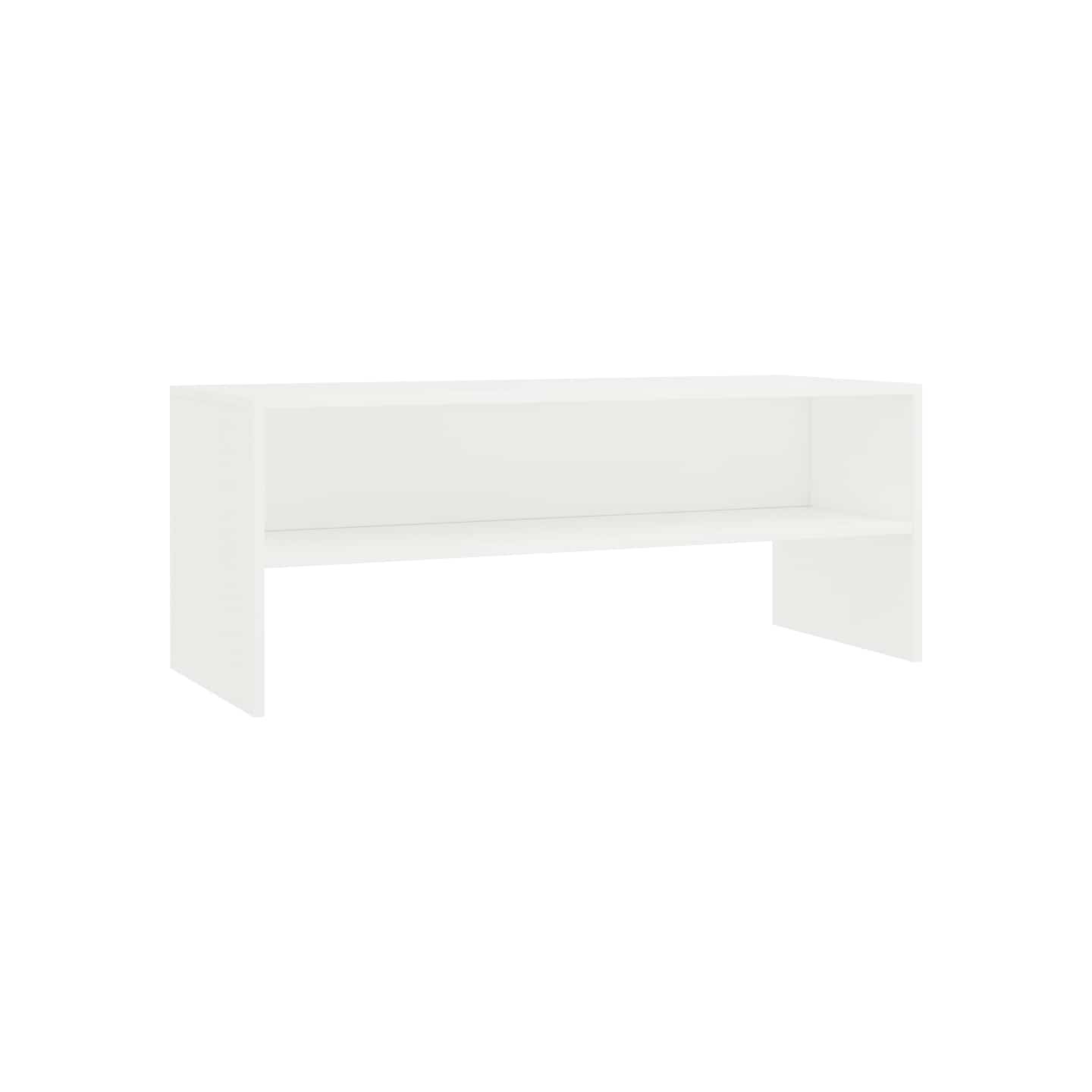 Meuble TV Blanc 100x40x40 cm Bois d’ingénierie