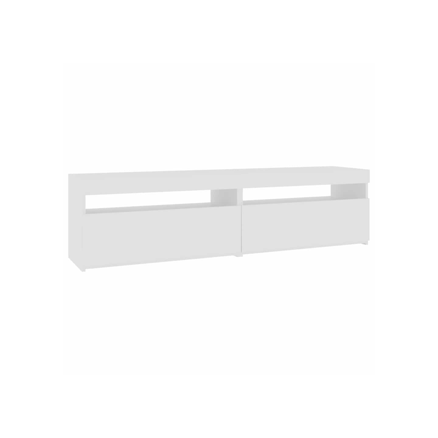 Meubles TV 2 pcs avec lumières LED Blanc 75x35x40 cm